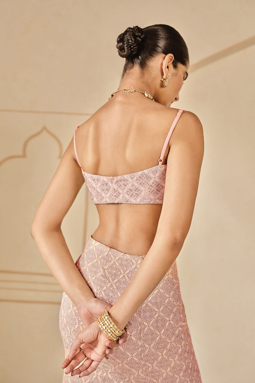 Alinta Sequin Silk Skirt Set - Blush, Blush, image 6